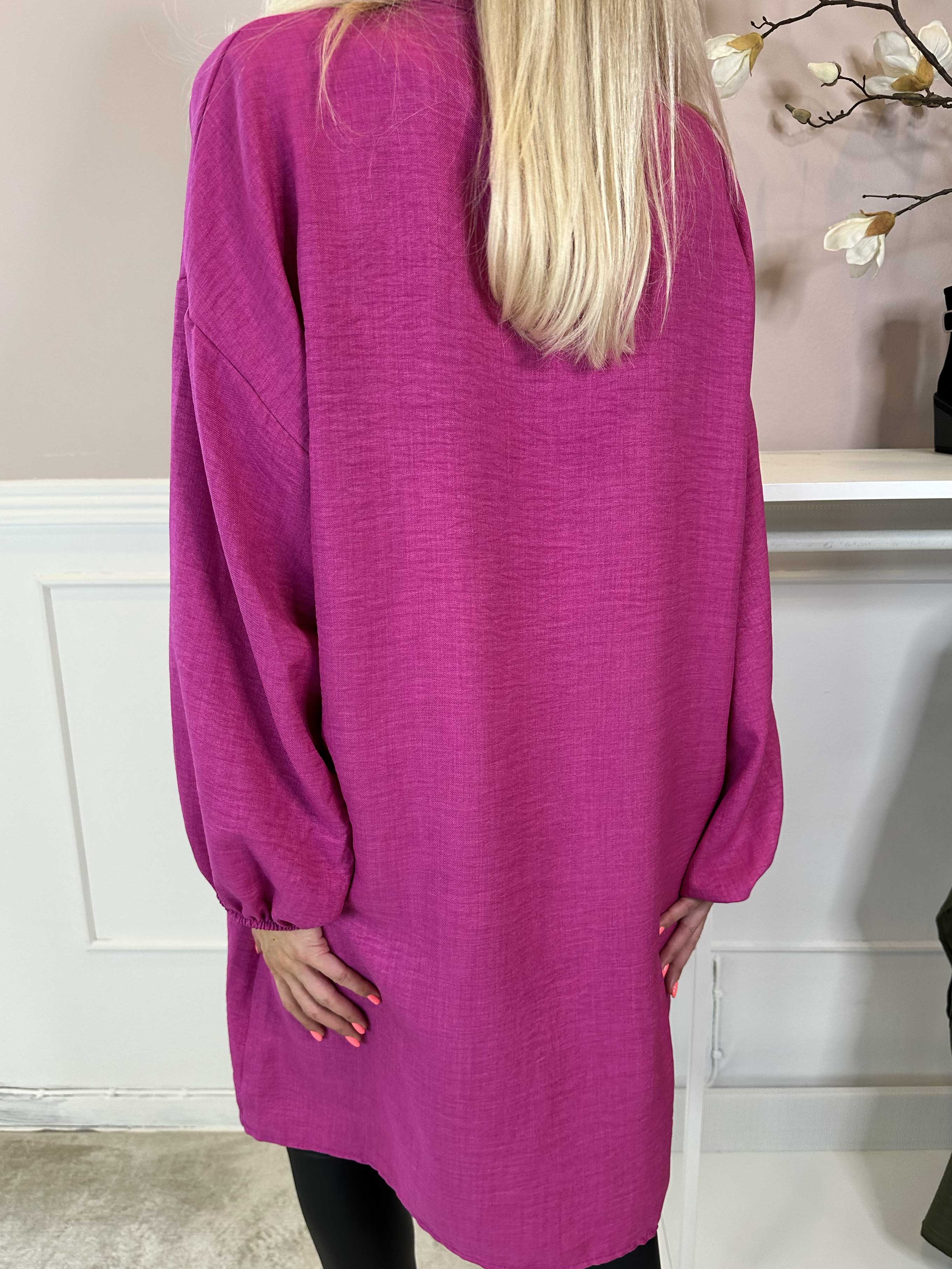 Cassia Plain - Tunikakjole med flæser ved brystet